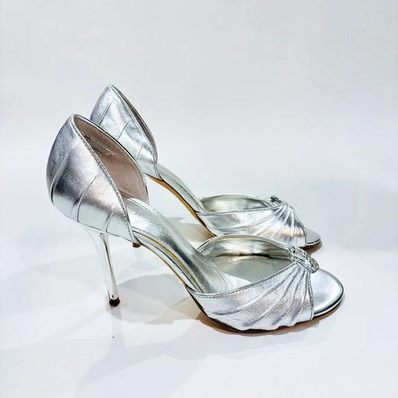 Aldo Shoes - ALDO Mogalecity silver open  toe sandals